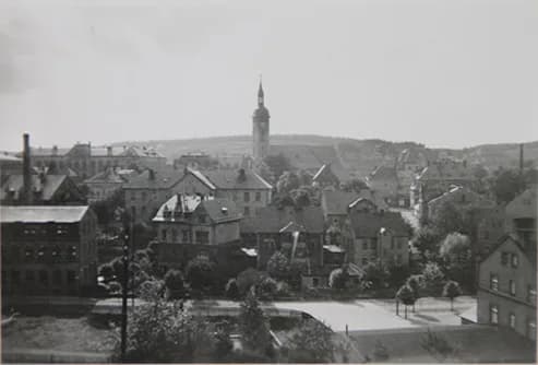 Weipert — Stadtblick mit Dekanalkirche, Sommer
